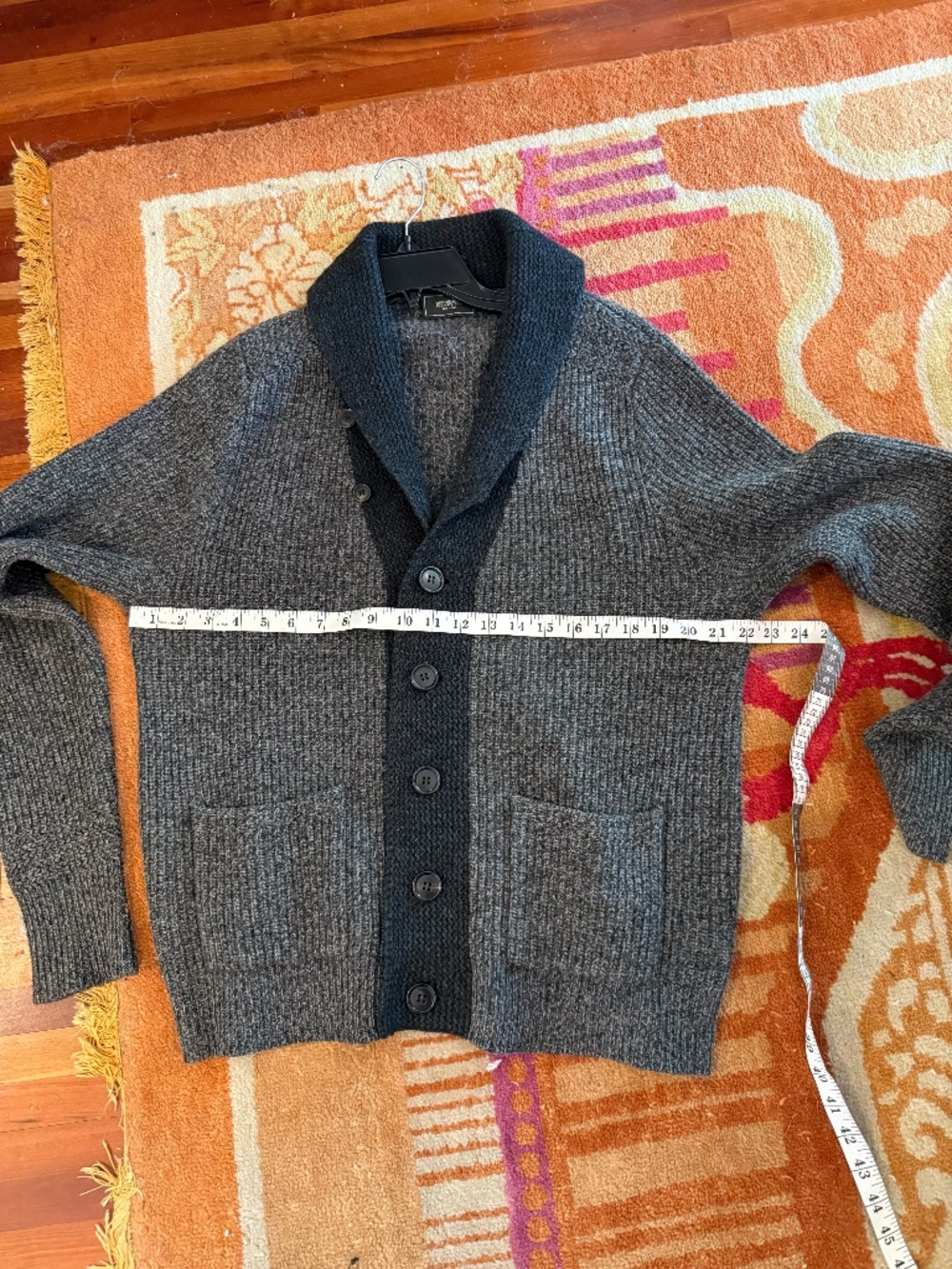 Todd Snyder contrast shawl collar cardigan sweater Medium M ? - Picture 7 of 9